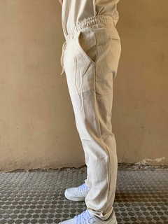 PANTALÓN LINO MICHIGAN BEIGE - Pantaleon streetwear