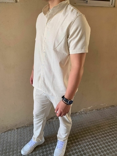 PANTALÓN LINO MICHIGAN BEIGE - comprar online