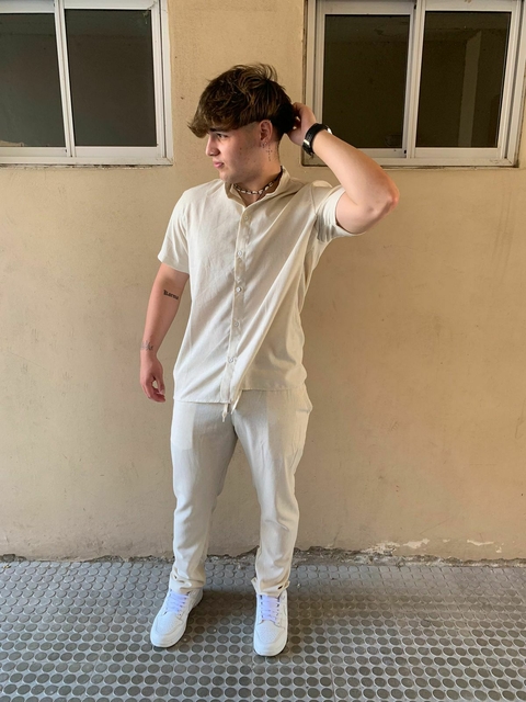 PANTALÓN LINO MICHIGAN BEIGE