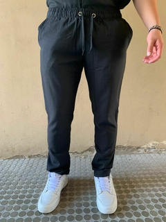 PANTALÓN LINO MICHIGAN NEGRO - Pantaleon streetwear