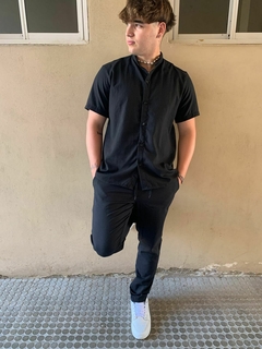 PANTALÓN LINO MICHIGAN NEGRO