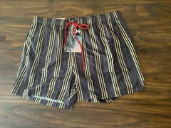 SHORT DE BAÑO SWIM NEGRO RALLADO (Talle L) - comprar online
