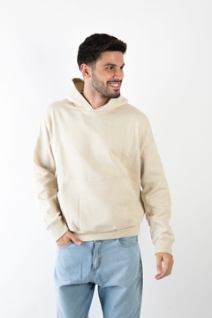 Buzo oversize frisado Beige - tienda online
