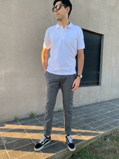 CHOMBA Pantaleon clásica lisa BLANCA - tienda online