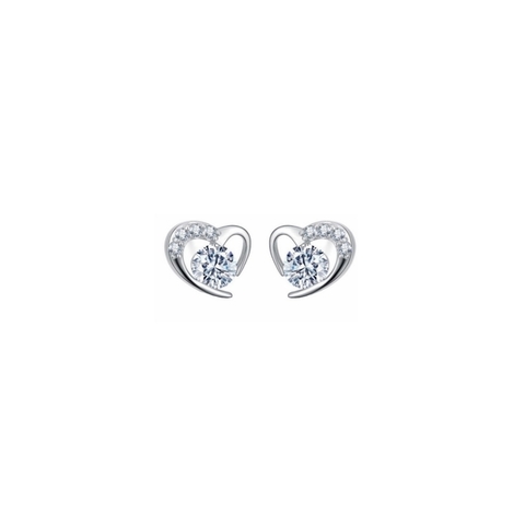 Arete Corazón Plata .925: Elegancia en Cada Latido