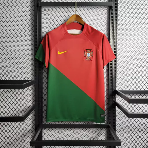 Camisa Nike Portugal 22/23 Torcedor Masculina - Vermelho + Verde
