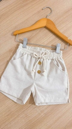 Bermuda Infantil em Linho - Nude - comprar online