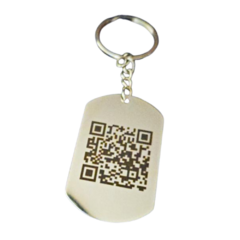 LLAVERO CON QR Y LOGO/MARCA