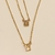 Escapulário 65cm Virgem Maria banho ouro 18k (ESC1031)