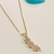 Colar Palito zircônia oval e navete banho ouro 18k (CL1006)
