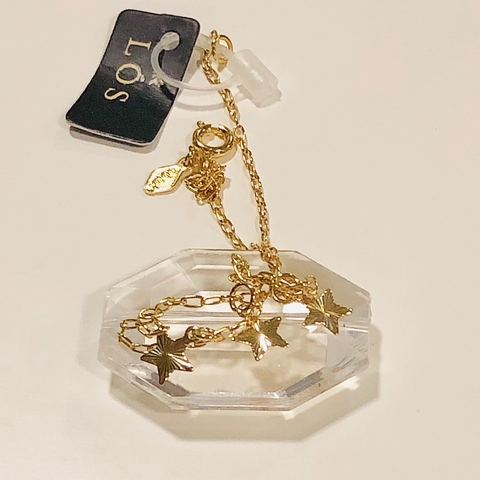 Tornozeleira 24cm Estrelar banho ouro 18k (TOR1106)