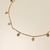 Choker Elo Português e Coração banho ouro 18k (CK1050)