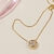 Colar Ponto de luz coração banho ouro 18k (CL1009)
