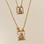 Escapulário 65cm Virgem Maria e Nossa Senhora Aparecida banho ouro 18k (ESC1033)