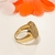 Anel Coração cravejado em micro zircônias banho ouro 18k (AN1142) - comprar online