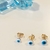 Trio de Brincos Olho Grego redondo banho ouro 18k (TRIO1196)
