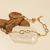 Pulseira Elo Português c/ bolinhas e símbolo infinito 18cm banho ouro 18k (PUL1135)