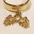 Anel Pingente Duas Meninas com Micro Zircônias cravejadas banho ouro 18k (AN1147) - comprar online