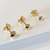 Trio de Brincos Meia Lua banho ouro 18k (TRIO1194) - comprar online