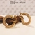 Brinco Argola Média Texturizada 4mm banho ouro 18k (ARG1246)
