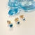 Trio de Brincos Olho Grego redondo banho ouro 18k (TRIO1196) - comprar online
