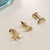 Trio de Brincos Estrela, Coração e Meia Lua Lisos banho ouro 18k(TRIO1216) - comprar online