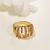 Anel design Filetado cravejado em Micro Zircônias banho ouro 18k (AN1144)