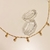 Tornozeleira 24cm 5 bolinhas banho ouro 18k (TOR1107)
