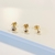 Trio de Brincos Meia Lua banho ouro 18k (TRIO1194)