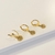 Trio de Brincos Conchas banho ouro 18k (TRIO1195)