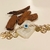 Pulseira Elo Português 19cm c/ medalha São Bento, Fé, Cifrão e Olho Grego banho ouro 18k (PUL1138)
