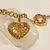 Pulseira Elo Português 18cm c/ coração em micro zircônias cravajadas banho ouro 18k (PUL1123) - L Ó S Semijóias