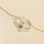 Tornozeleira 22cm Olho Grego banho ouro 18k (TOR1102) - comprar online