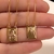 Escapulário 65cm Sagrado Coração de Jesus c/ Nossa Senhora Aparecida banho ouro 18k (ESC1034) - comprar online