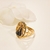 Anel Nossa Senhora Aparecida Caneta de Ródio Negra banho ouro 18k (AN1153) - comprar online