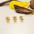 Trio de Brincos Borboletas banho ouro 18k (TRIO1202)
