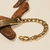 Pulseira Grumet c/ Placa 6mm banho ouro 18k (MASC1116) - comprar online
