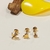 Trio de Brincos Flecha, Coração e Avião banho ouro 18k (TRIO1203)