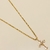 Colar Piastrine médio 60cm c/ crucifixo banho ouro 18k (MASC1080)