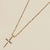 Colar Cartier 60cmc/ crucifixo banho ouro 18k (MASC1071)