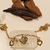 Pulseira 18cm 5 Corações imagem cachorrinho banho ouro 18k (PUL1127)