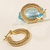Brinco Argola Média Texturizada 2,5mm banho ouro 18k (ARG1242) - comprar online