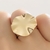 Anel linha Orgânica Martelado espelhado banho Ouro 18k (AN1581) - comprar online