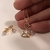 Conjunto 45m Anjinho vazado com Micro Zircônias coloridas e delicado brinco Ponto de Luz banho Ouro 18k (CJ1528) - comprar online