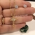 Conjunto 42cm Crucifixo detalhe coração cravejado em micro zircônias e brinco Ponto de Luz banho Ouro 18k (CJ1530)