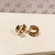 Brinco Argola Peq. Articulada 3mm 1 face c/ negativo banho ouro 18k (ARG1264) - comprar online