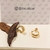 Brinco Argola Peq. 6mm design Frisado banho ouro 18k (ARG1269)