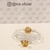 Brinco Argola Mini Abaulada Articulada 4mm c/ 1 face Texturizada banho ouro 18k (ARG1286)