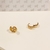 Brinco Argola Mini Abaulada Articulada 4mm c/ 1 face Texturizada banho ouro 18k (ARG1286) na internet