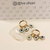 Brinco Argola Articulada Peq. 1,2mm Pingentes Olho Grego banho ouro 18k (ARG1339) - comprar online
